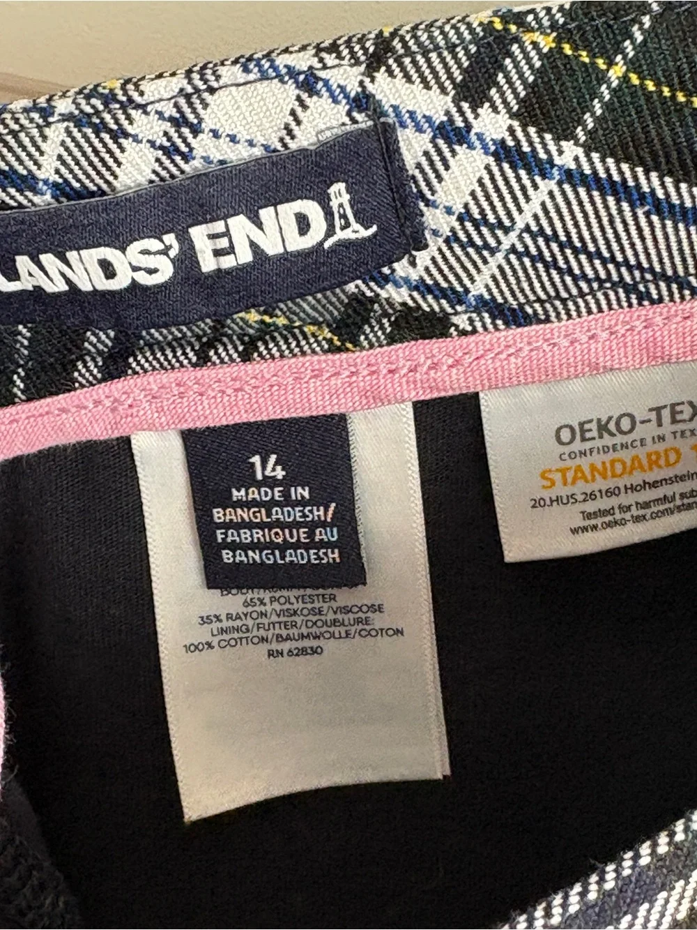EUC GIRLS Sz 14 Lands’ End Uniform Skort